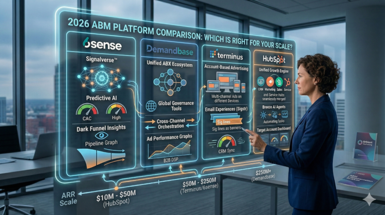 The ABM Tech Stack Comparison, Which Platform is right for you. Reflects the different platforms.